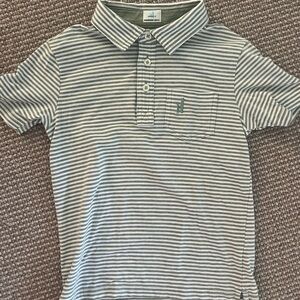 BOYS JOHNNIE-O Green Striped Polo